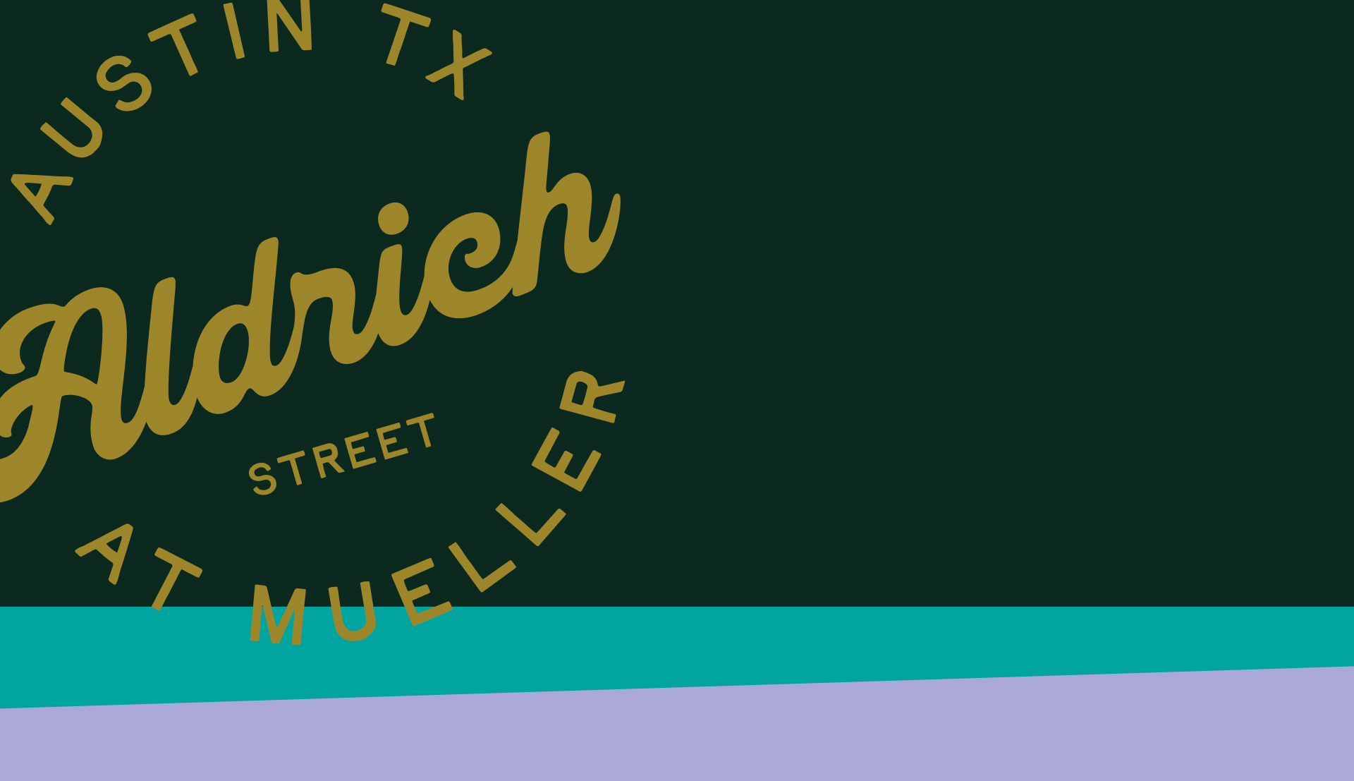 Generic fallback business profile image featuring various color bands and an “Aldrich St” logo